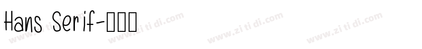 Hans Serif字体转换